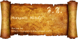 Hunyadi Niké névjegykártya